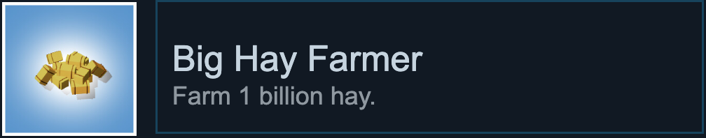 Farm 1 billion hay.