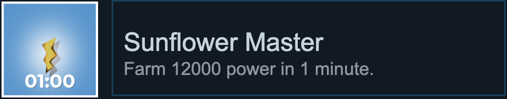 Farm 12000 power in 1 minute.