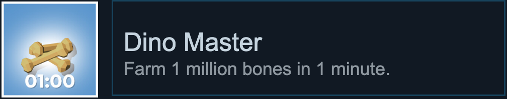 Farm 1 million bones in 1 minute.