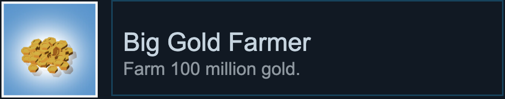 Farm 100 million gold.